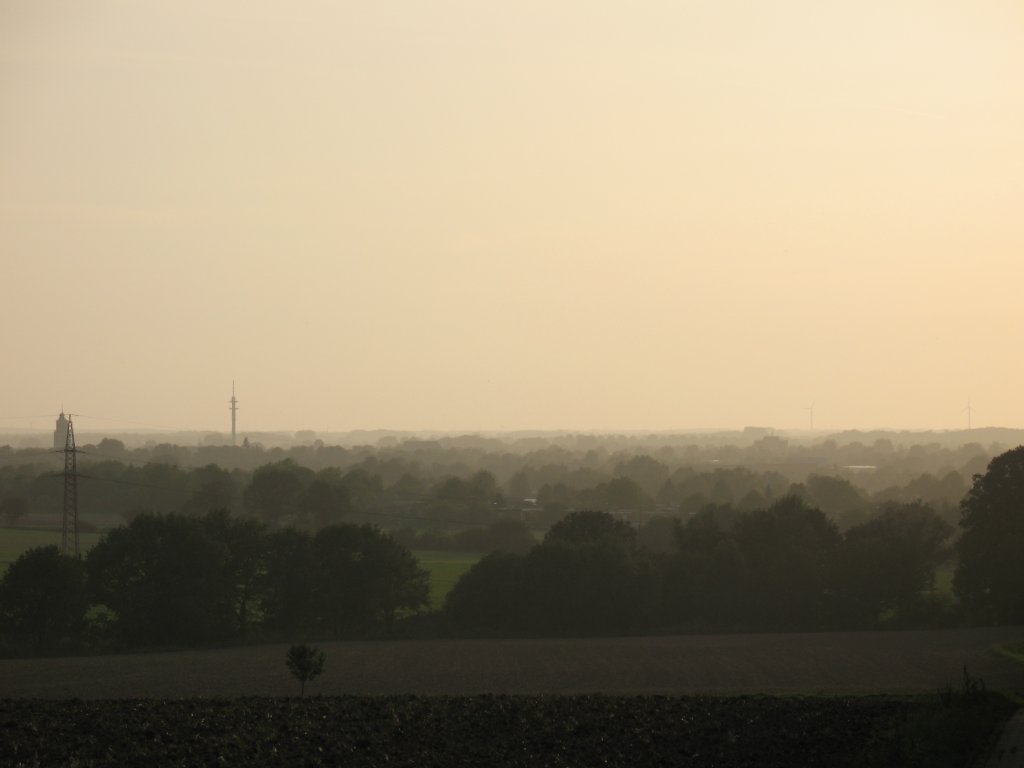 Coesfeld an einem Sptsommerabend. Aufgenommen vom Coesfelder Berg 11.09.10