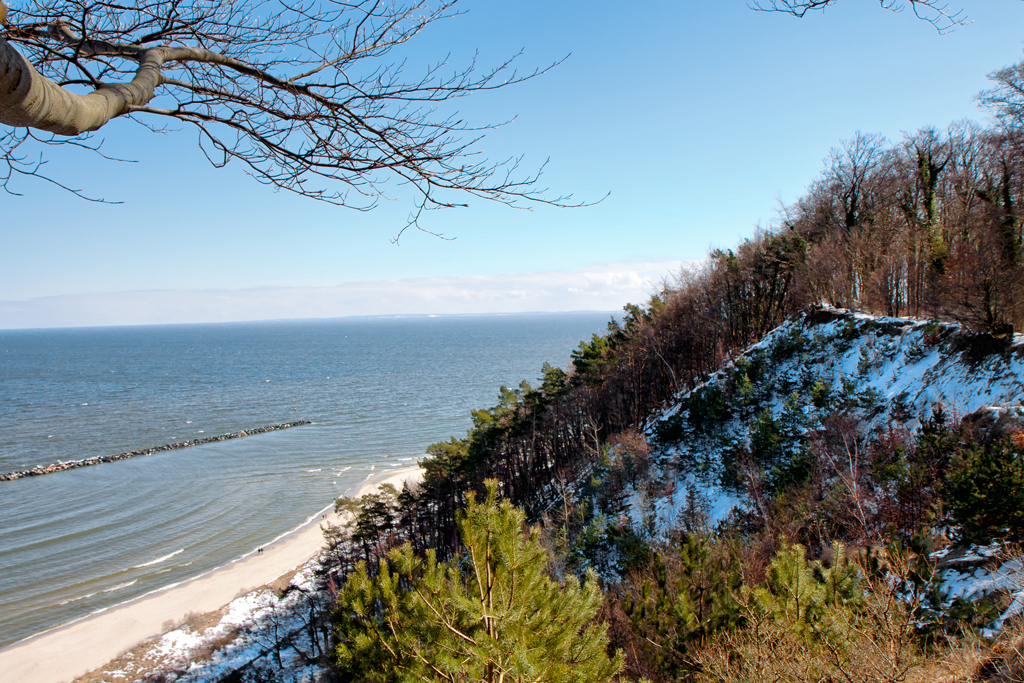 Den Strand bei Koserow vom Streckelsberg gesehen. - 03.04.2013