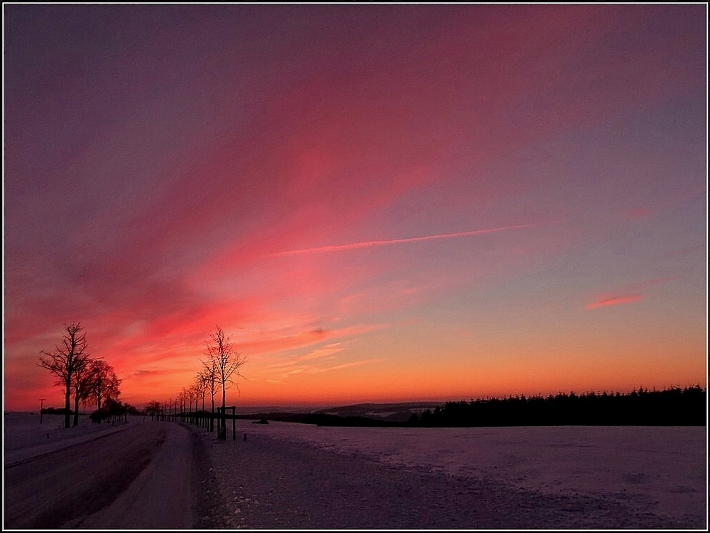 Der Himmel am 25.12.2010 in der Nhe von Munshausen. (Jeanny)