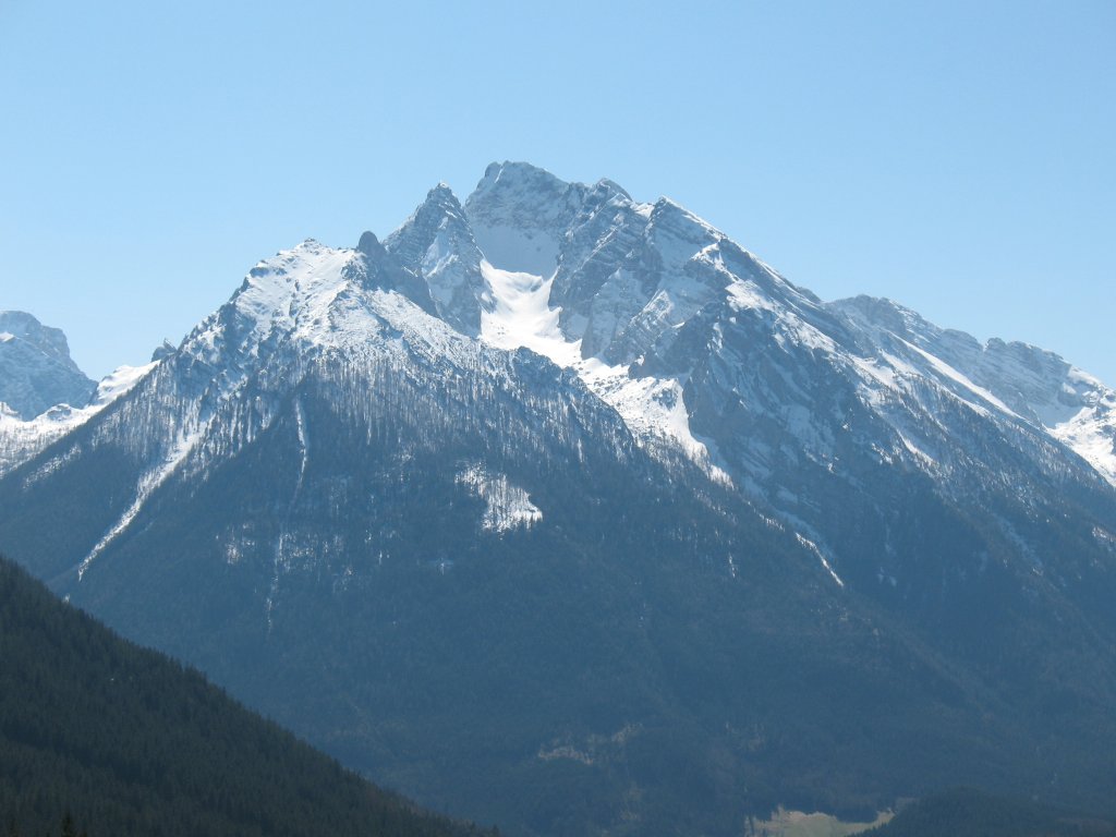 Der Hochkalter (2607m) von der Mordaualm aus