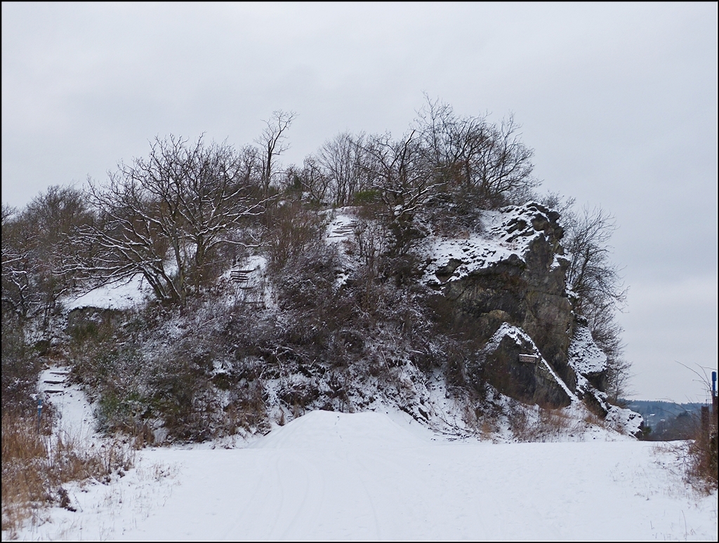 Der verschneite Aussichtspunkt Geeselee in Lellingen. 18.01.2013 (Jeanny)