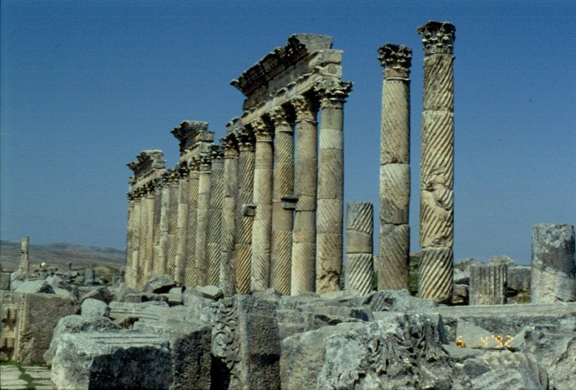 Die antike Oasenstadt Palmyra im April 1992