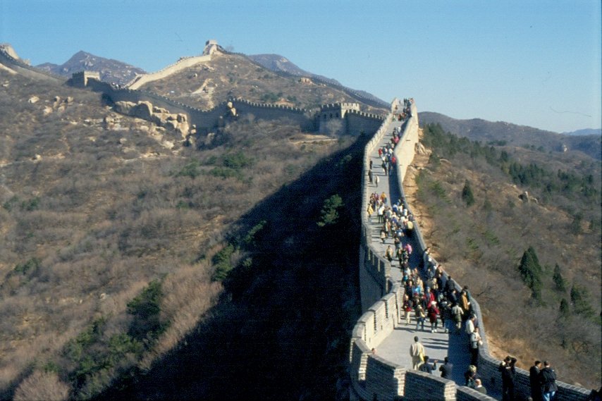 Die chinesische Mauer in der Provinz Peking im Jahr 2003