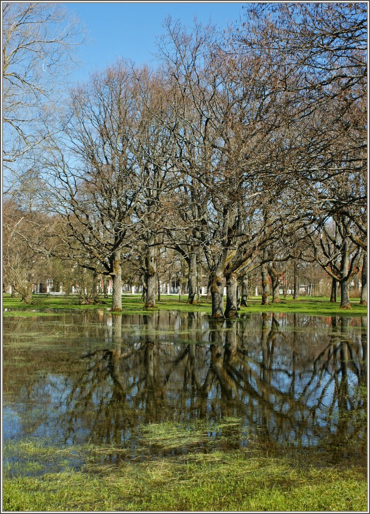 Die letzten Regen setzen den Park von Prnu unter Wasser.
(02.05.2012)