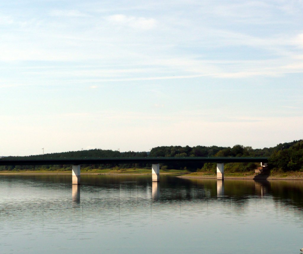 Ein Blick auf die Talsperre Zeulenroda. Am 11.09.2011