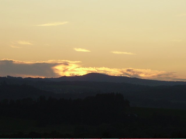 Ein schner Sonnenuntergang im Allgu am 05.08.09