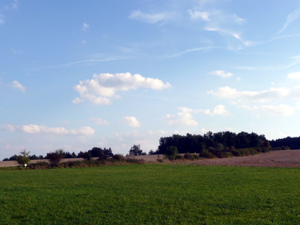 Ein schner Blick in Richtung Langenwolschendorf Umgebung. Am 25.09.2011