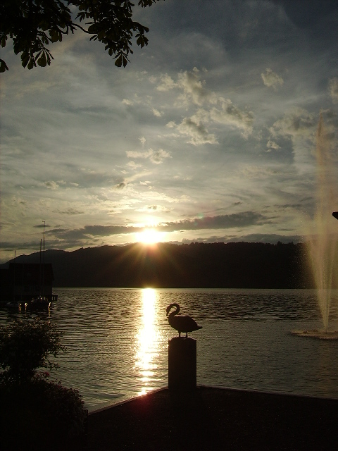 Ein sehr schner Sonnenuntergang am Alpsee in Immenstadt am 19.08.10