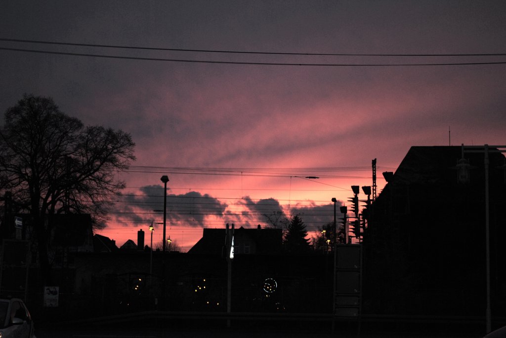 Ein Sonnenuntergang am Lehrter Bahnhof am 15.11.10