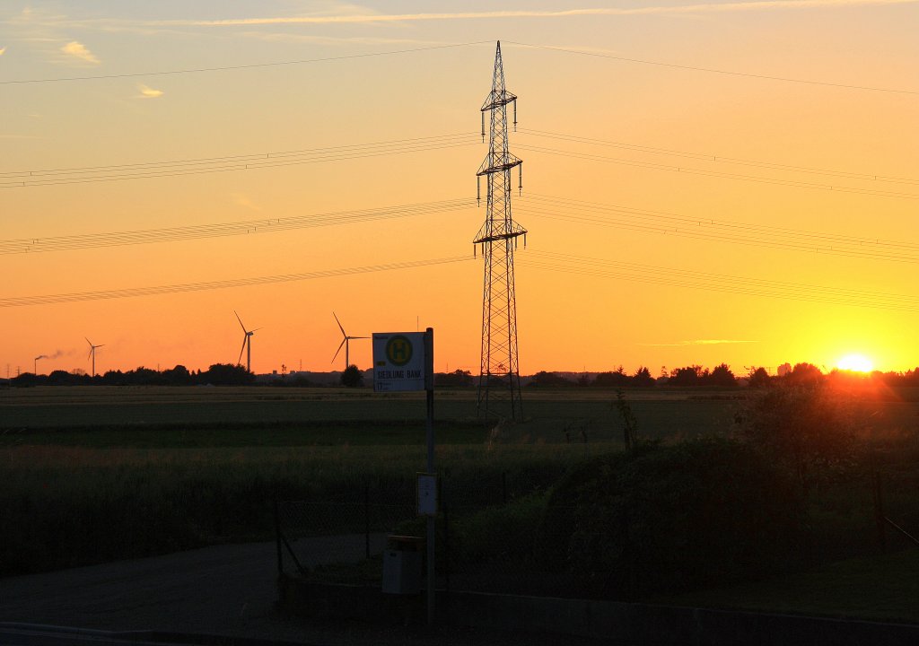 Ein Sonnenuntergang in Kohlscheid-Bank  am 1.7.2012.