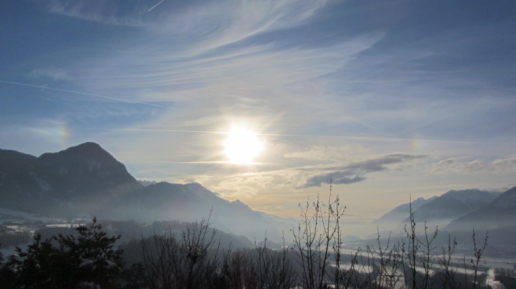 Eine kleine Aufnahme der Sonne bei Brixlegg am 27.1.2012.