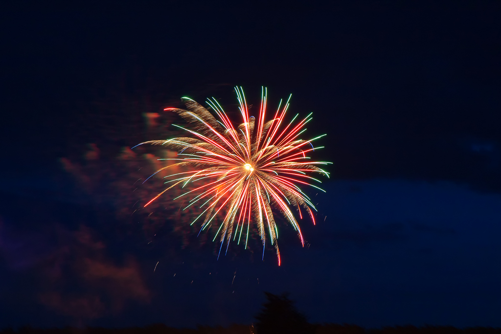 Feuerwerk der Stadt Torgelow zum Abschluss der Festtage im Juli 2010.