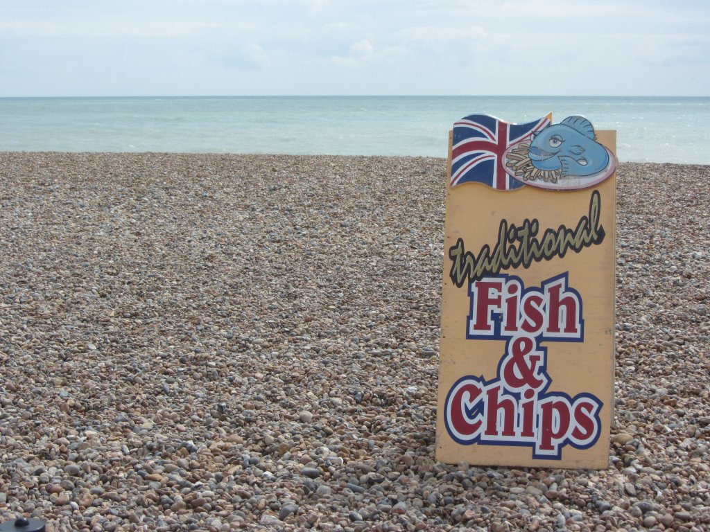 Fish and Chips II - am Strand von Brighton. 19.4.2012