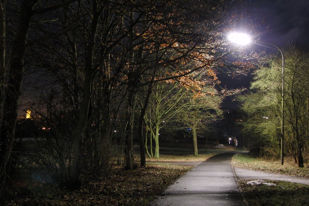 Fugngerweg in Ebern bei Nacht