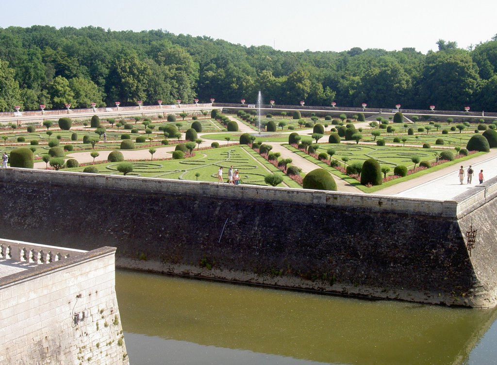 Grten der Diane de Potiers des Schloparks Chenonceaux, Loiretal (01.07.2008)