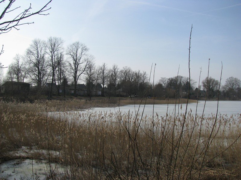 Grevesmhlen; immer noch zugefrohren der Vielbecker See, 18.03.2010