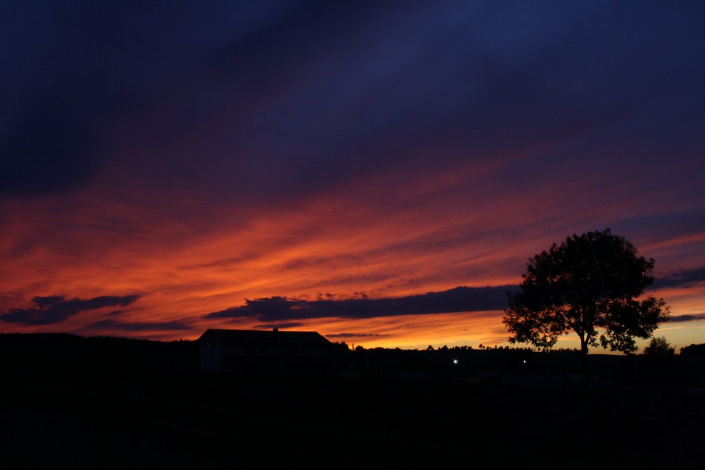 Hier ein Wunderschner Sonnenuntergang in Thalmassing