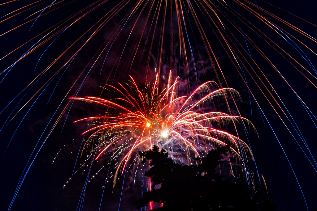 Hhenfeuerwerk zur Torgelower Wirtschaftsmesse am 22.06.2013.