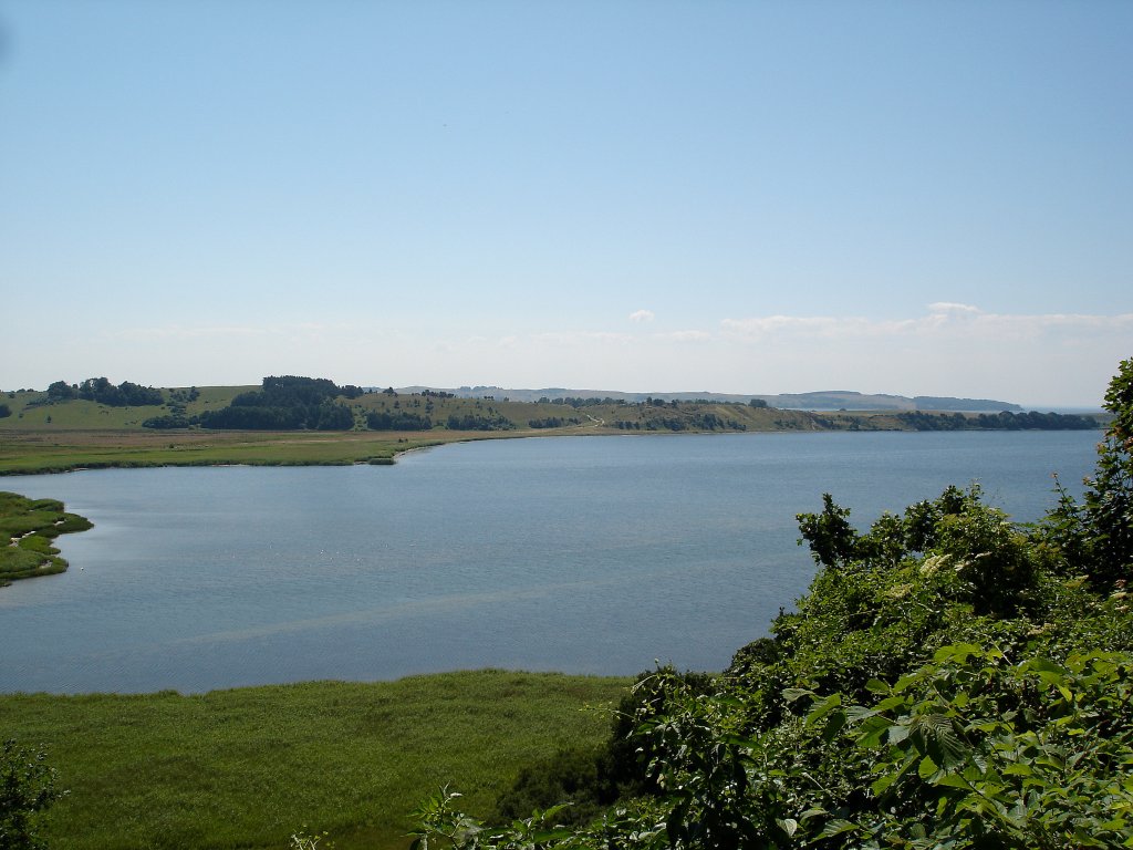 Insel Rgen, Blick von Moritzdorf-Wilhelmshhe auf die Having, Teil des Rgenschen Boddens, Juli 2006