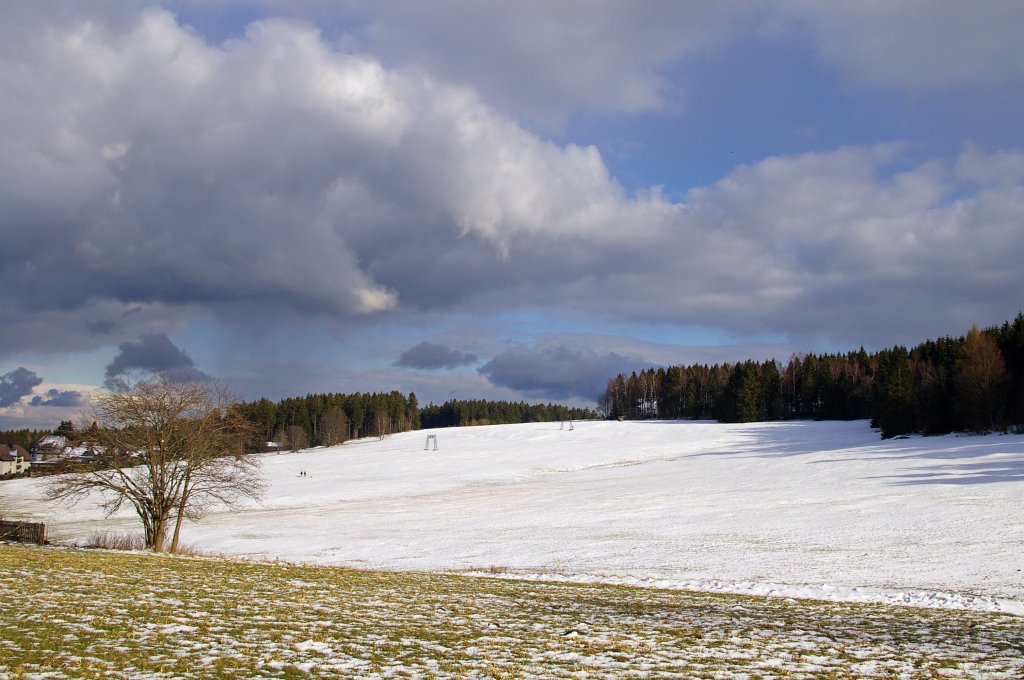 Kurz kam die Sonne mal durch, Harzlandschaft am 7.4.2012.