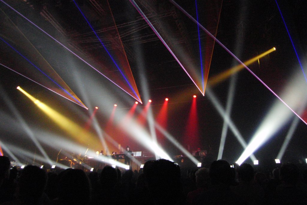 Lasershow beim Konzert von Jean Michel Jarre am 12.3.2010 in der Jako-Arena Bamberg