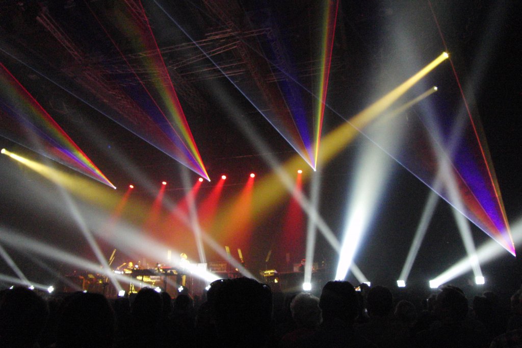 Lasershow beim Konzert von Jean Michel Jarre am 12.3.2010 in der Jako-Arena Bamberg