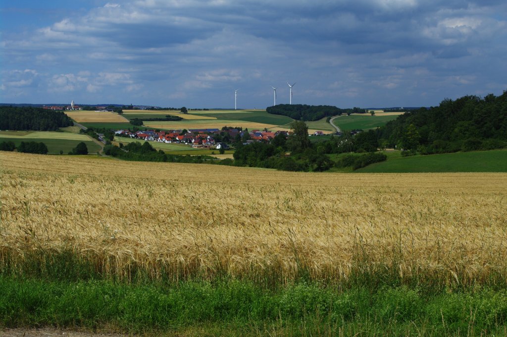 Lonetal, Ausblick von Westerstetten Richtung Breitingen, Alb Donau Kreis 
(04.07.2011)