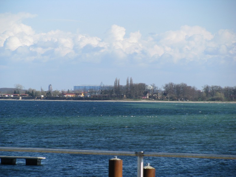 NWM; Blick von der Marina Hohen Wieschendorf nach Osten auf die Hansestadt Wismar 10.04.2010