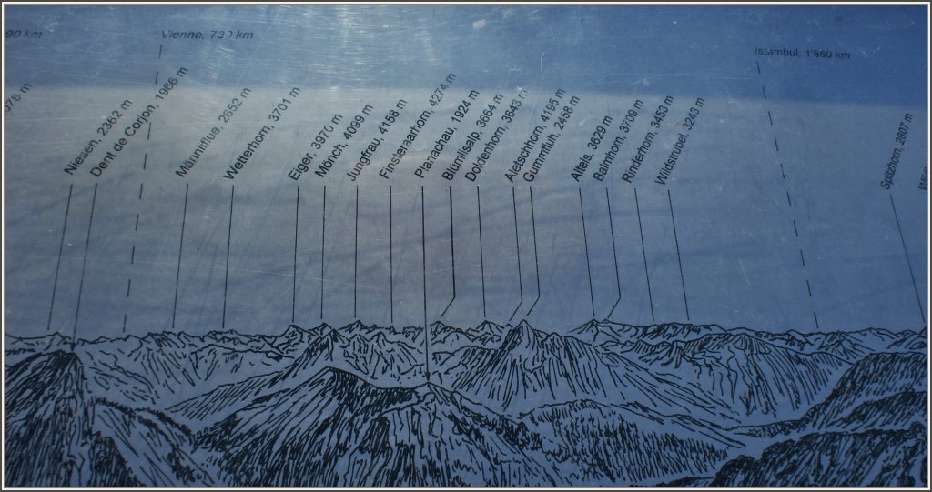 Orientierungshilfe bietet diese Karte dem Besucher auf dem Rochers-de-Naye.
(12.10.2011)