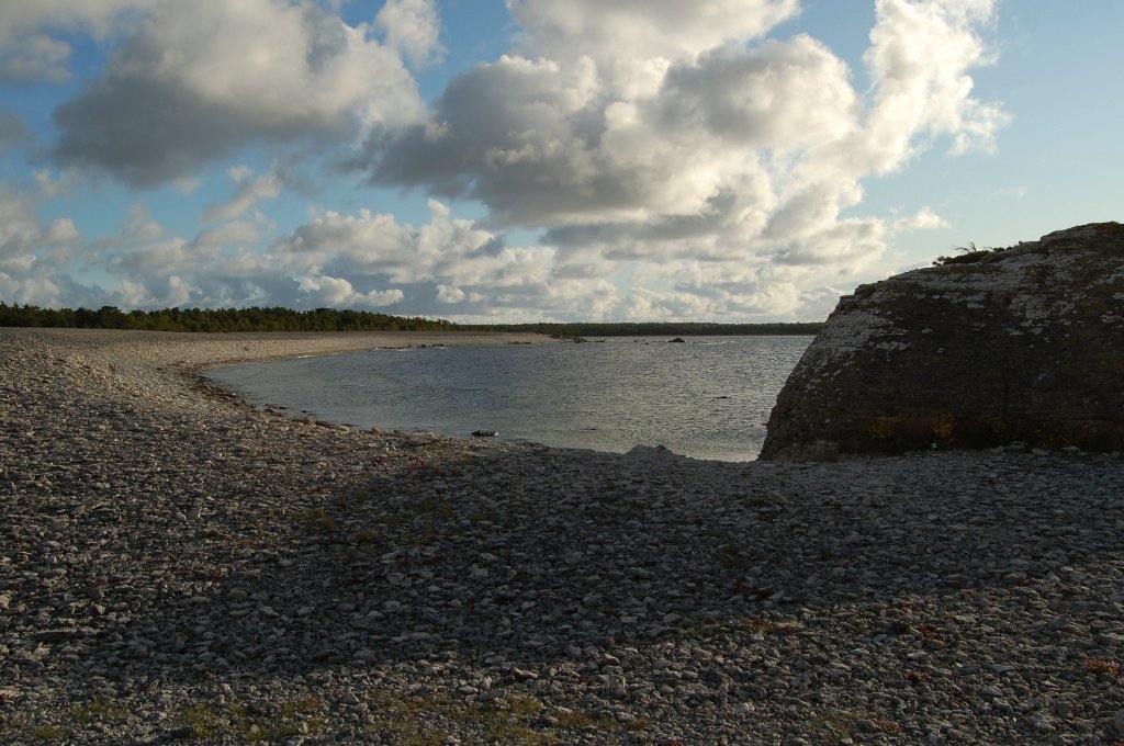 Raukar im Norden Gotlands. Kalkhaltige bereste von Riffstrukturen aus dem Ordovizium/Silur (Vor ca. 440 Millionen Jahren). 08.10.2011