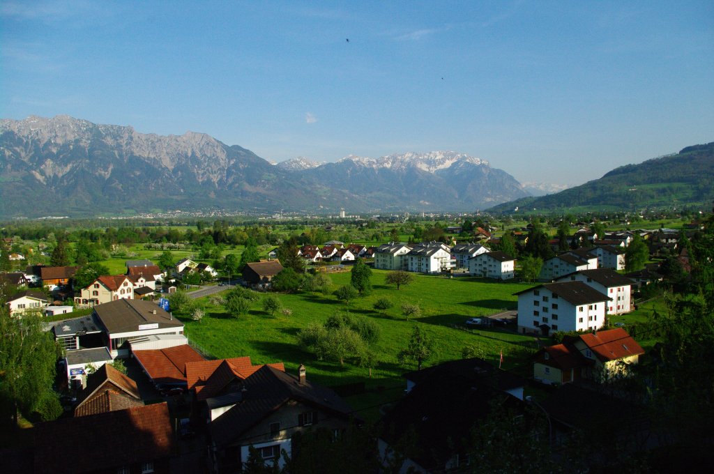 Rheintal, Aussicht von Gams Richtung Chur (29.04.2010)