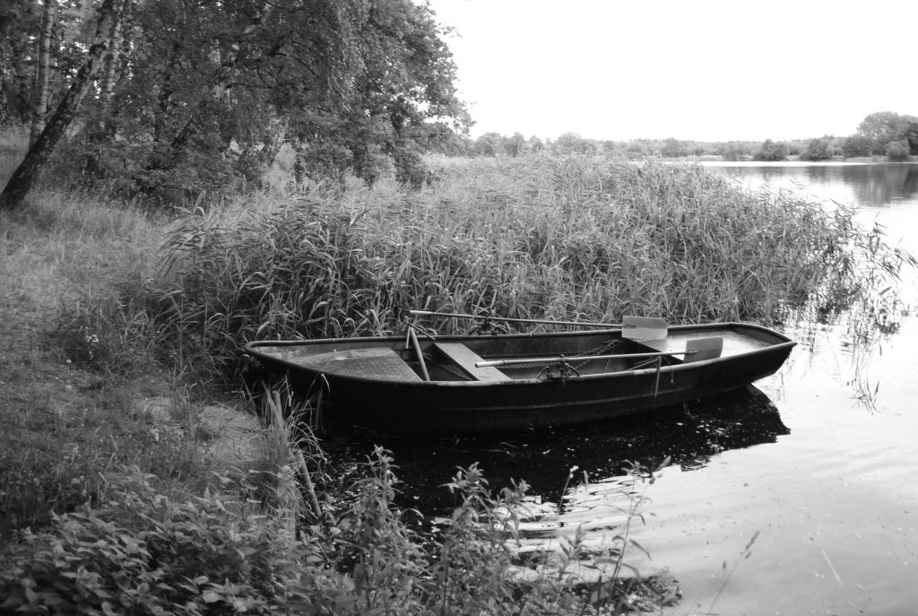 Ruderboot auf den Blauen See in Lehrte, am 12.07.10