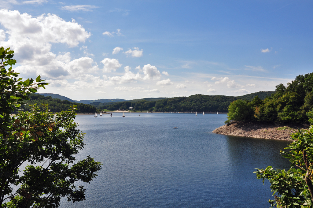 Rurstausee, beliebtes Ausflugsziel und Paradies fr Wassersportler, 05.09.2010