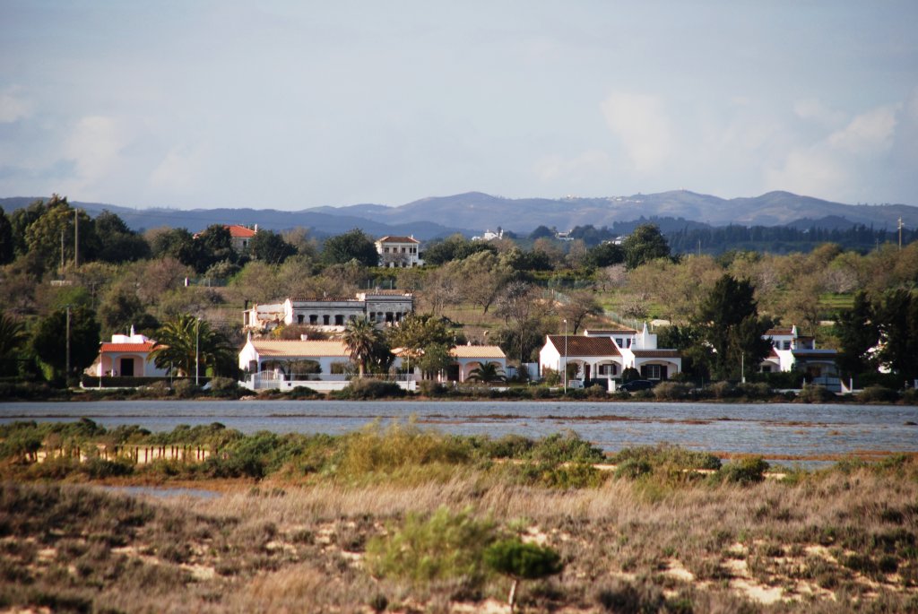 SANTA LUZIA de Tavira, 17.02.2010, Blick von der Ilha de Tavira auf die Urbanisation Pedras d'el Rei