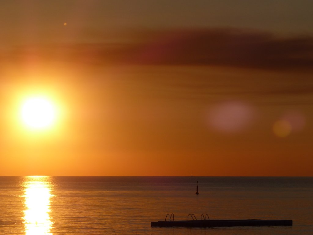 Schwimmbhne in der Ostsee. Khlungsborn, 20.7.2013