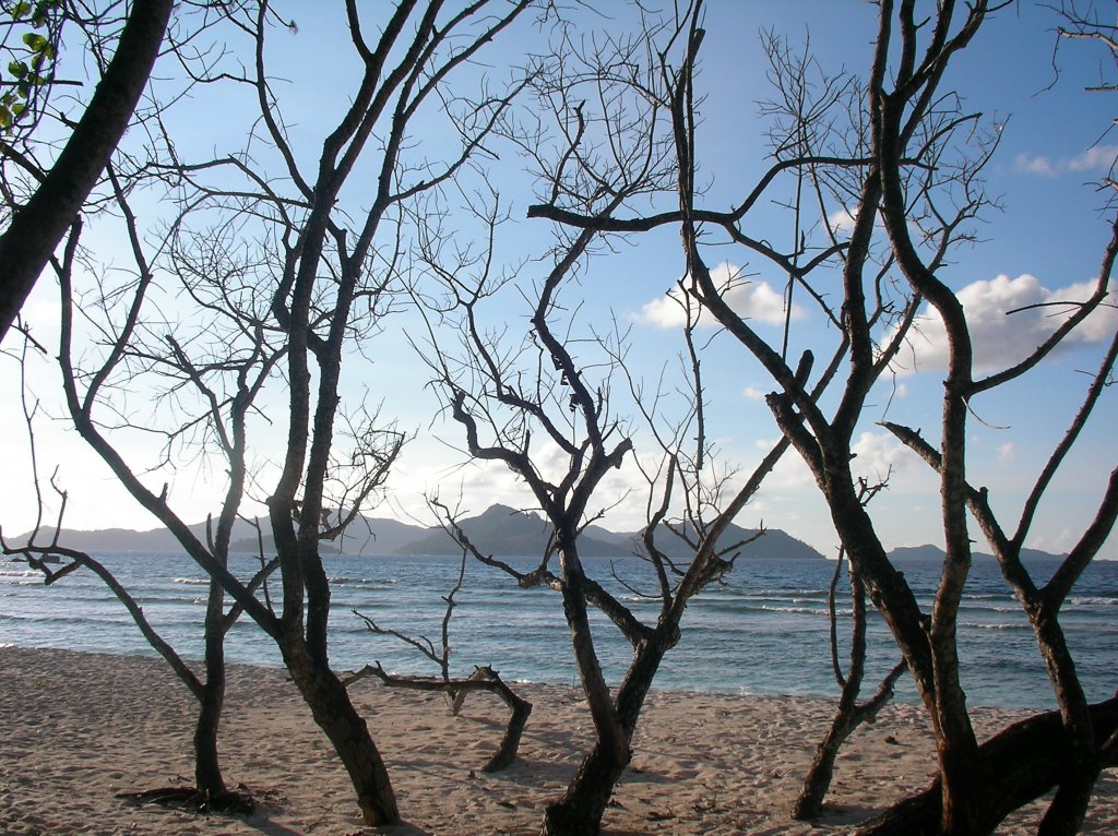 Seychellen - Indischer Ozean - auf 'LaDigue' mit Blick auf die Nachbarinsel 'Praslin' - 17.12.2009