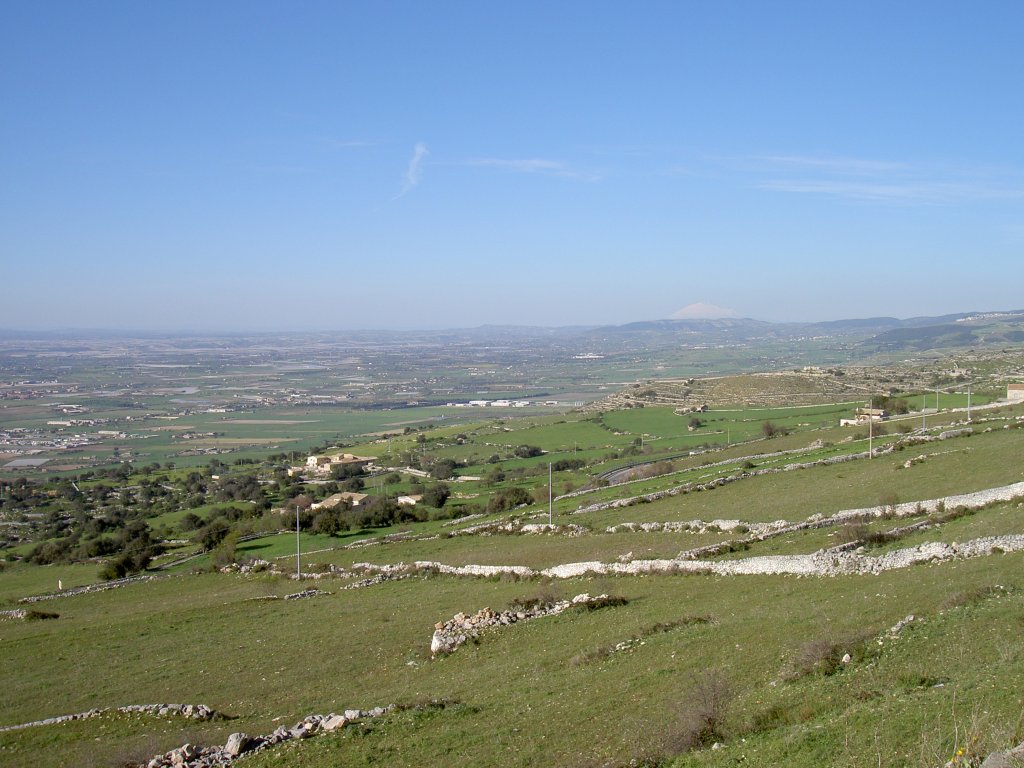 Sizilien, Aussicht nach Comiso (12.03.2009)