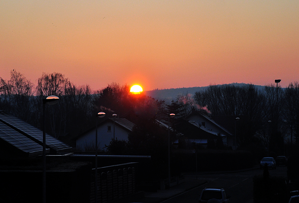 Sonnenaufgang bei Euskirchen - 04.02.2012