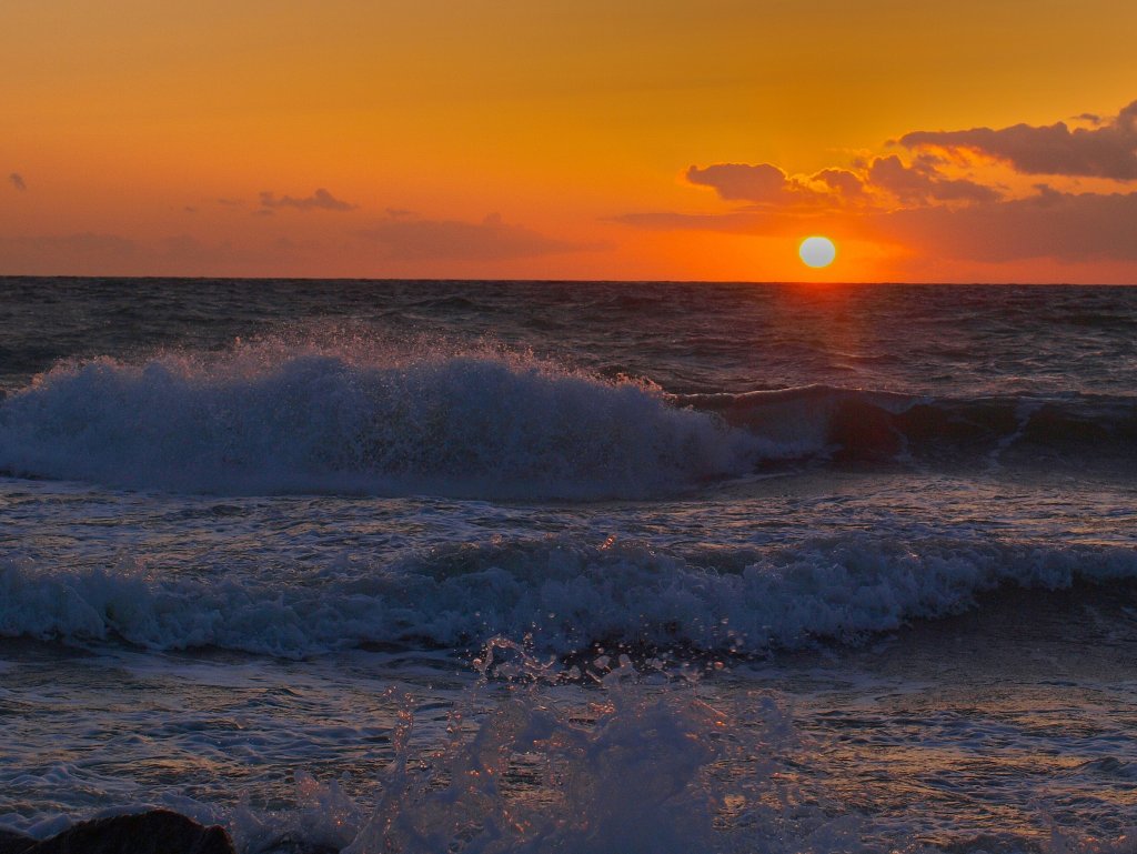 Sonnenuntergang vom 25.05.2010 am Strand von Westermarkelsdorf auf Fehmarn.