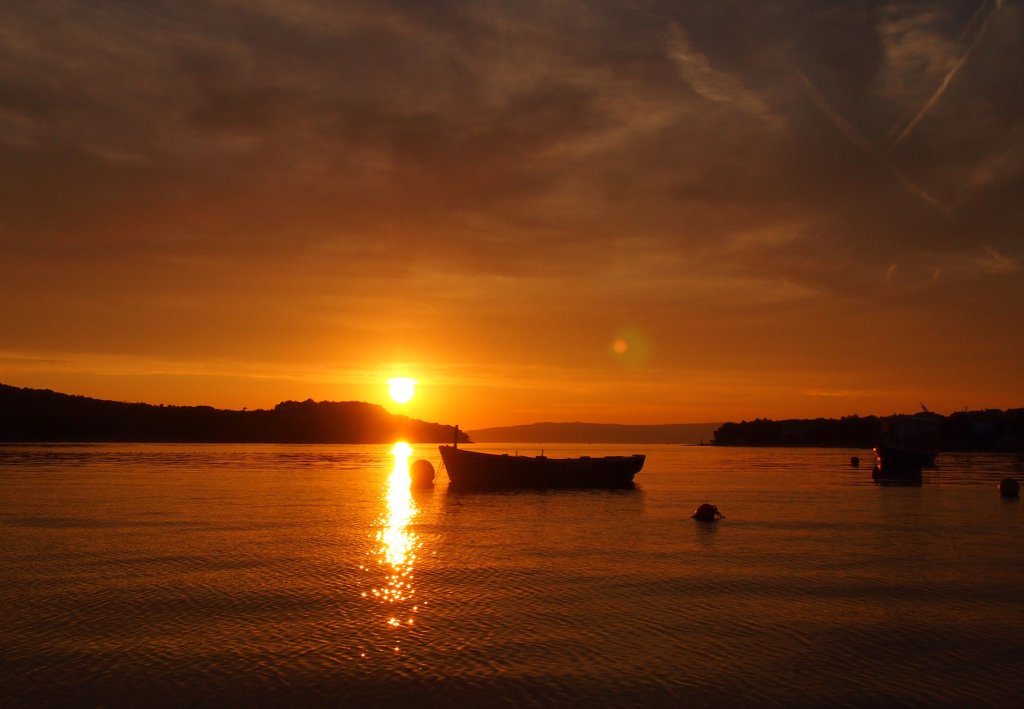 Sonnenuntergang am Cres am 17.9.2012.