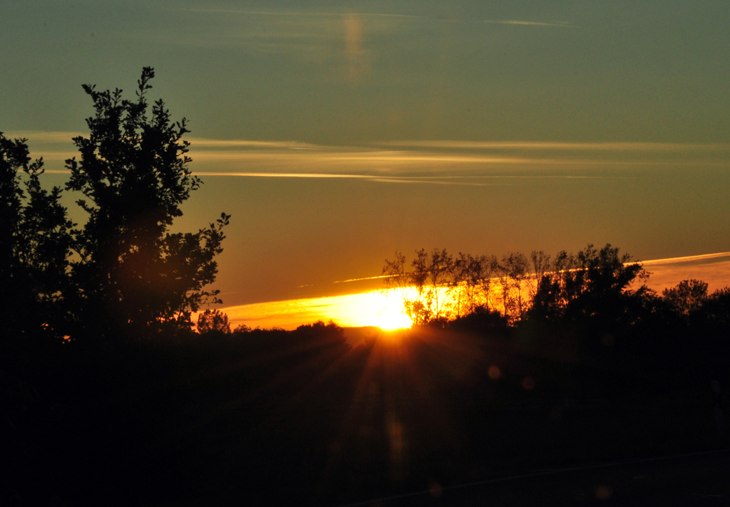 Sonnenuntergang in der Eifel bei Euskirchen - 15.10.2011