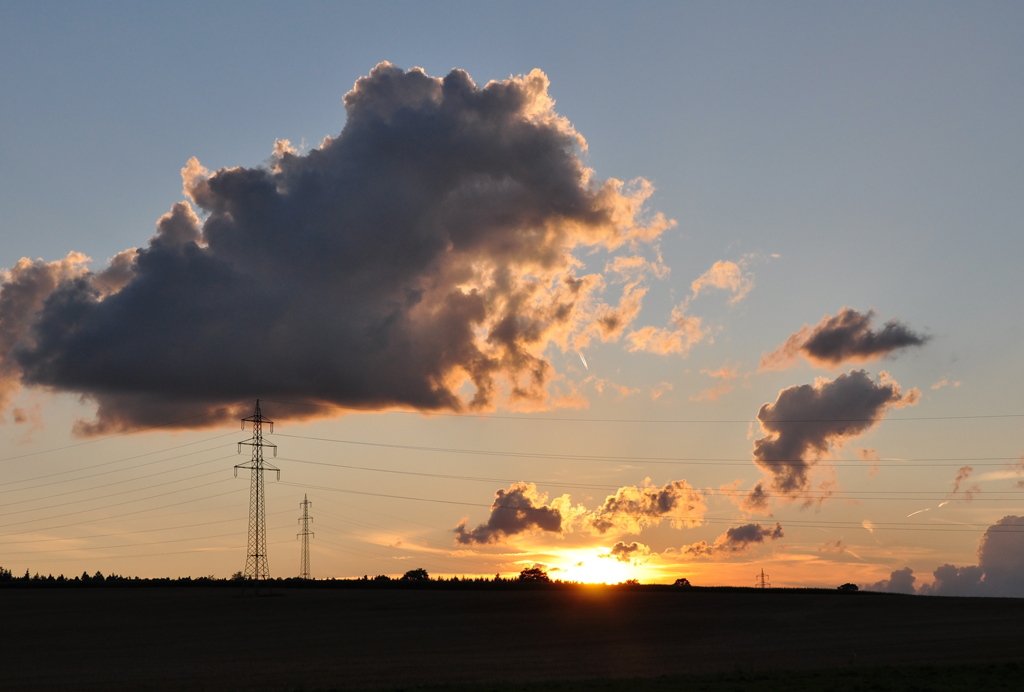 Sonnenuntergang ber der Eifel - 28.08.2012