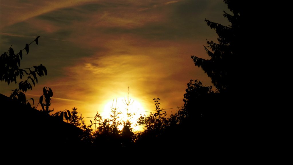 Sonnenuntergang in Zeulenroda. Foto 20.10.2012