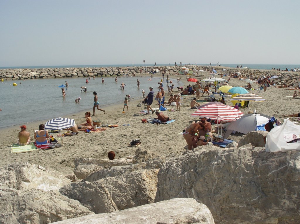 Strand an der baskischen Kste am 27.07.2008