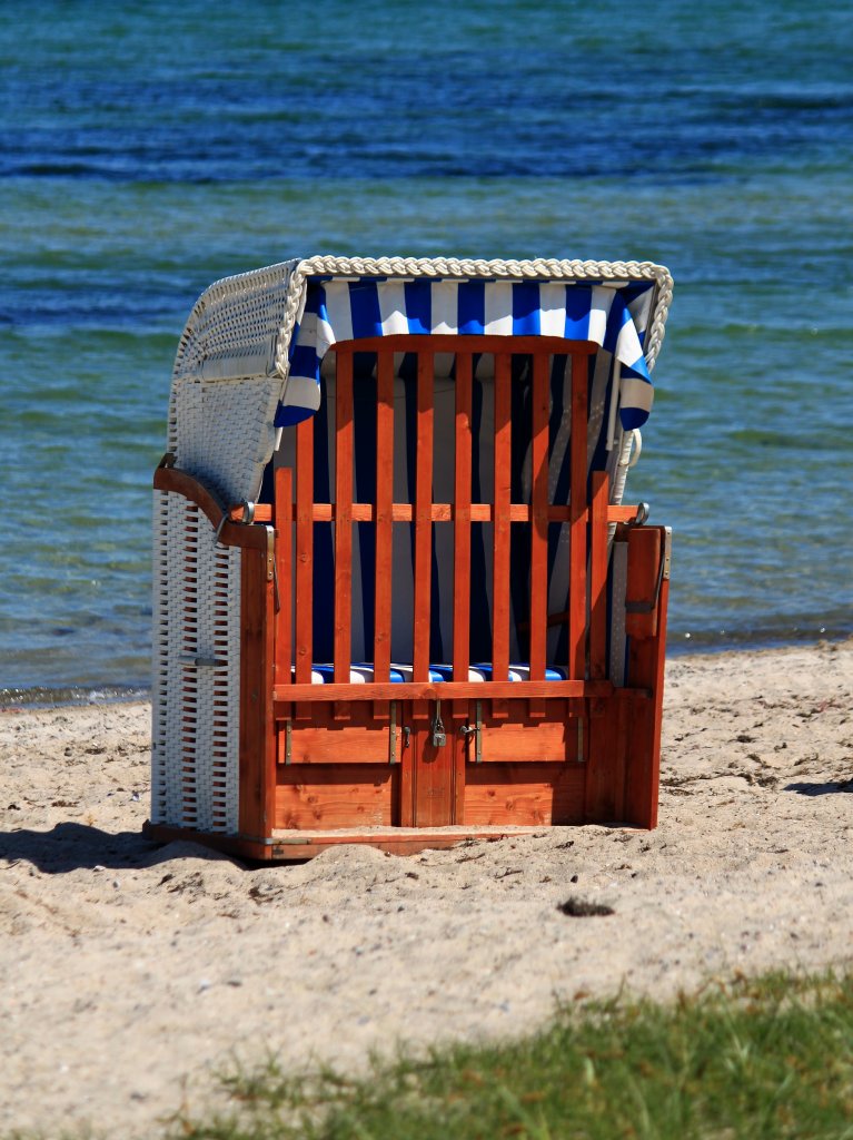 Strandkorb in Heiligenhafen an der Ostsee, 06.06.2013.