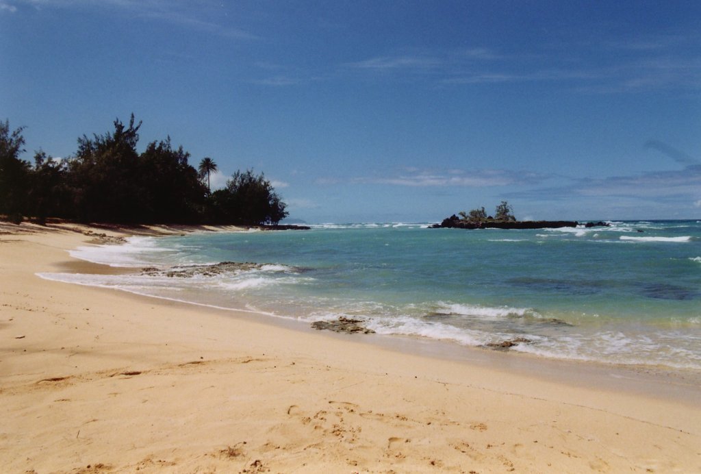 Sunset Beach im Norden von Oahu, Hawaii (21.03.2003)