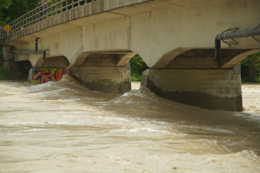 Thurauen / Hochwasser 1./2. Juni 2013 bei der Thurbrcke