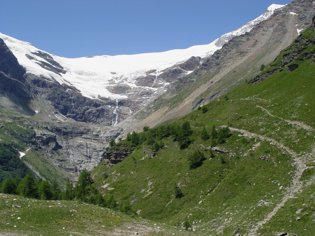 Unterwegs mit der Bernina Bahn von St. Moritz nach Tirano am 10.07.2008