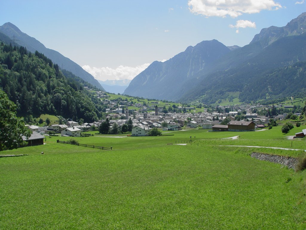 Unterwegs mit der Bernina Bahn von St. Moritz nach Tirano am 10.07.2008