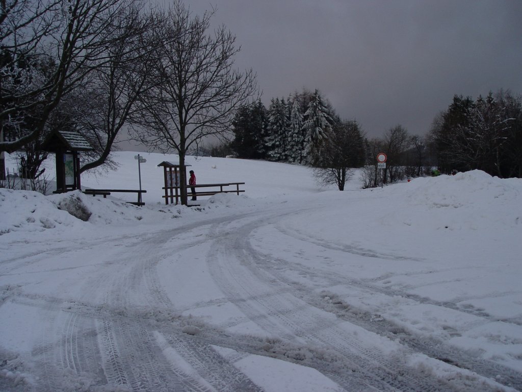 Verschneite Landschaft in der Rhn in der Nhe von Grabenhfchen am 19.12.2008